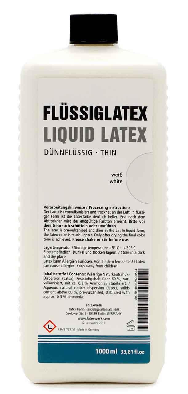 Flüssiglatex, dünnflüssig, weiß