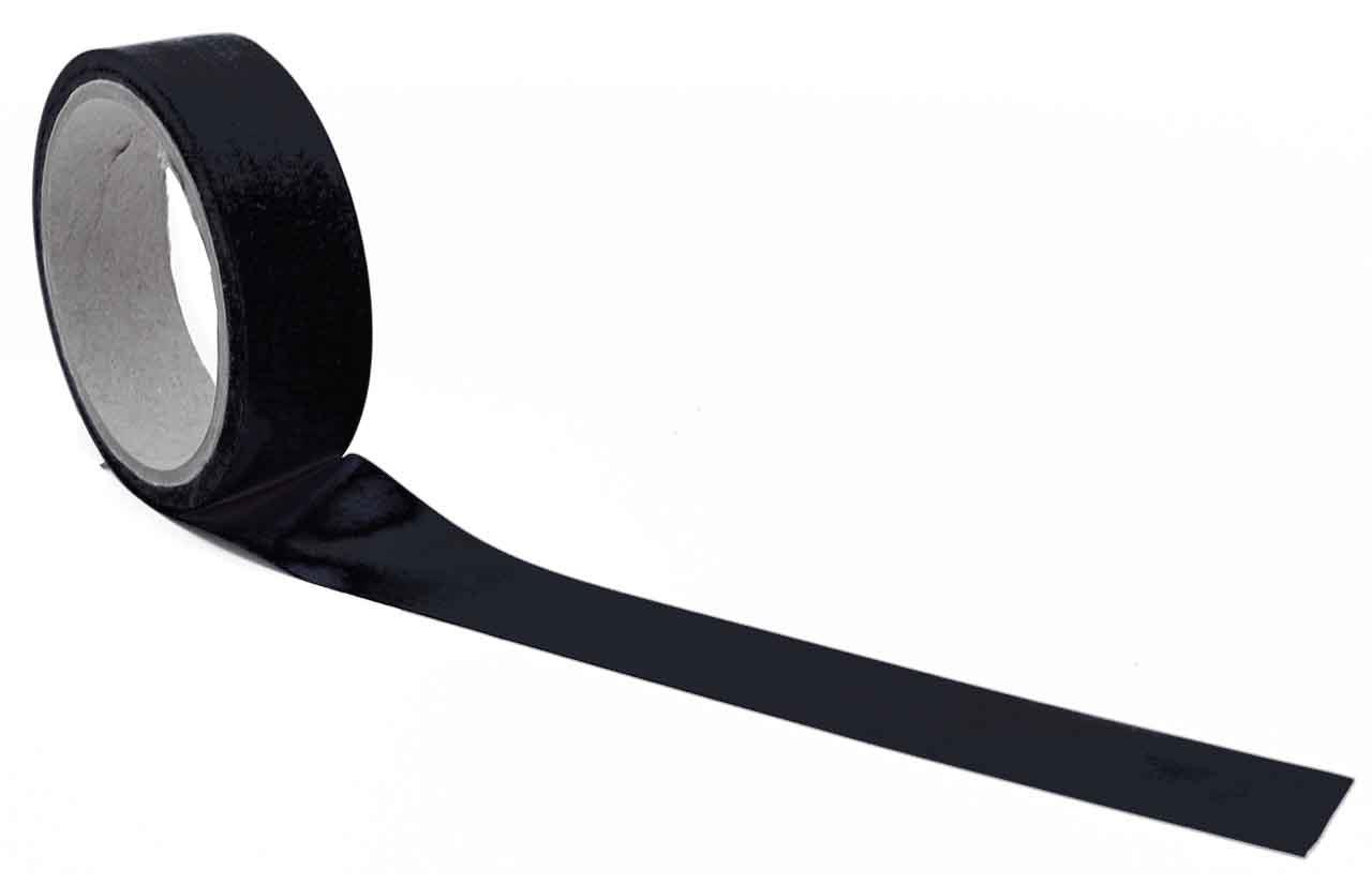 Latex stripe, Black, 0,60 mm latex, 1 cm wide, 2 m long