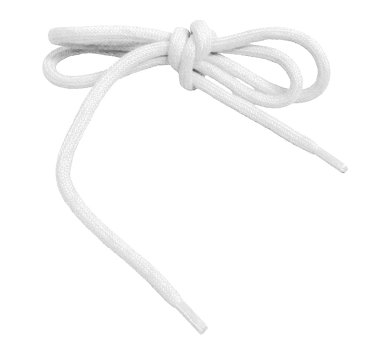 Kordelsenkel, rund, Weiß, 90 cm, Paar